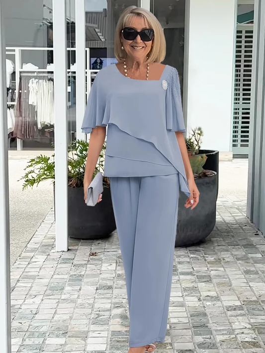 Constance | Women's Layered Top & Trousers Co-ord Set for Effortless Comfort