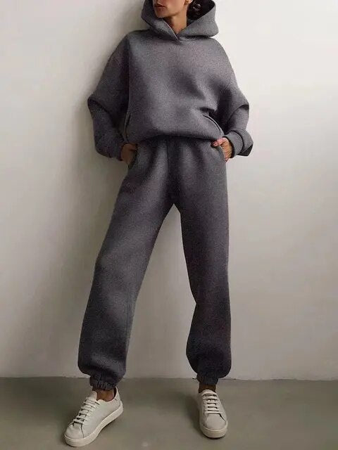 Zoe | Pullover Hoodie & Jogger Sweatpant Loungewear Set