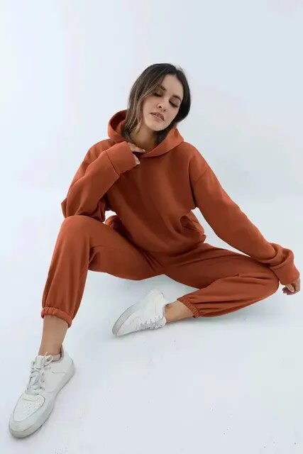 Zoe | Pullover Hoodie & Jogger Sweatpant Loungewear Set