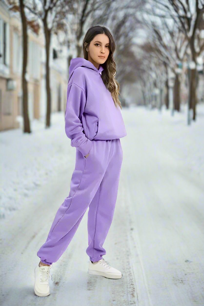 Zoe | Pullover Hoodie & Jogger Sweatpant Loungewear Set