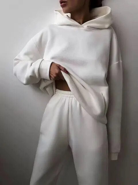 Zoe | Pullover Hoodie & Jogger Sweatpant Loungewear Set