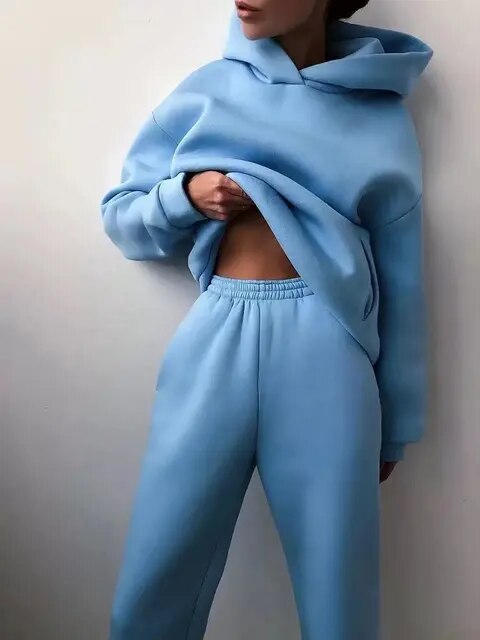 Zoe | Pullover Hoodie & Jogger Sweatpant Loungewear Set