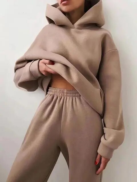 Zoe | Pullover Hoodie & Jogger Sweatpant Loungewear Set