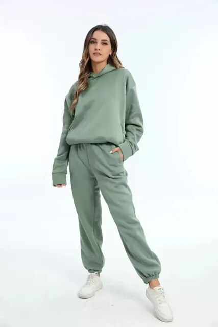 Zoe | Pullover Hoodie & Jogger Sweatpant Loungewear Set