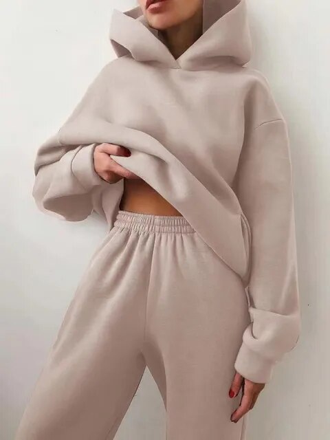 Zoe | Pullover Hoodie & Jogger Sweatpant Loungewear Set