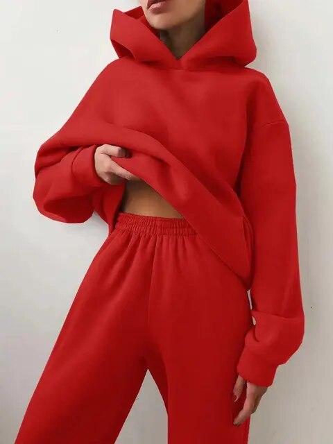 Zoe | Pullover Hoodie & Jogger Sweatpant Loungewear Set