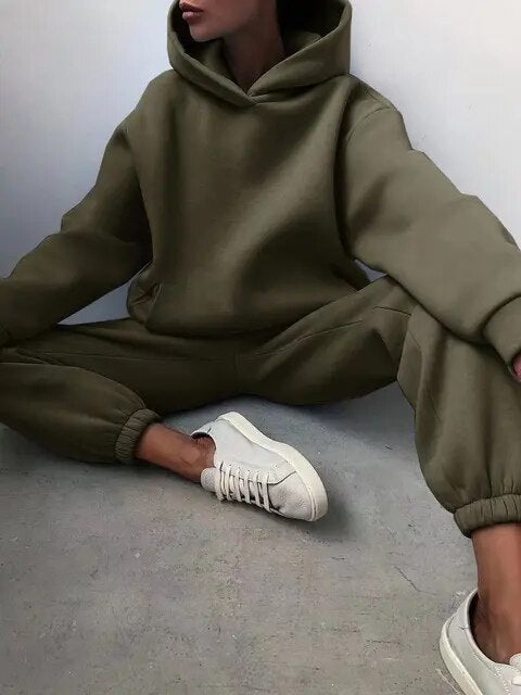 Zoe | Pullover Hoodie & Jogger Sweatpant Loungewear Set