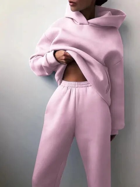 Zoe | Pullover Hoodie & Jogger Sweatpant Loungewear Set