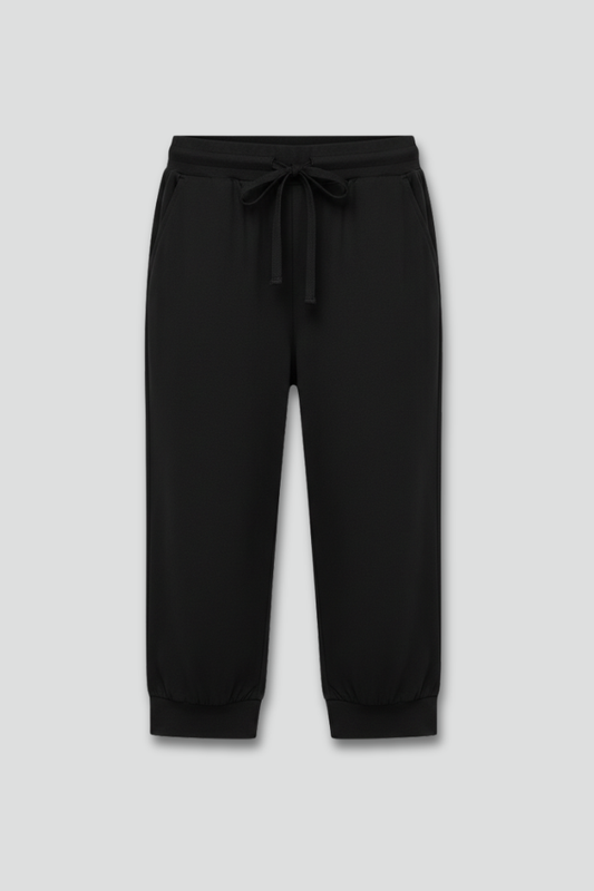 Kaya | Drawstring Waist Cropped Jogger Trousers