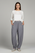 Hana | Elasticated Waist Relaxed Tapered Trousers