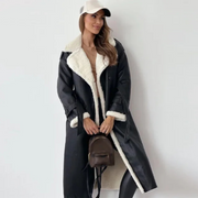 Anouk | Shearling Collar Faux Fur Coat
