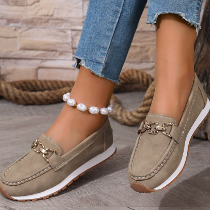 Harper | Chain-Trim Slip-On Platform Loafers