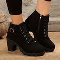 Harper | Women's Lace-Up Heeled Ankle Boots