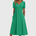 Ottoline | Women's Wrap Front Short Sleeve Maxi Dress