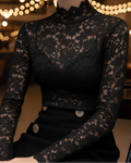 Victoria | Women's Lace High Neck Top