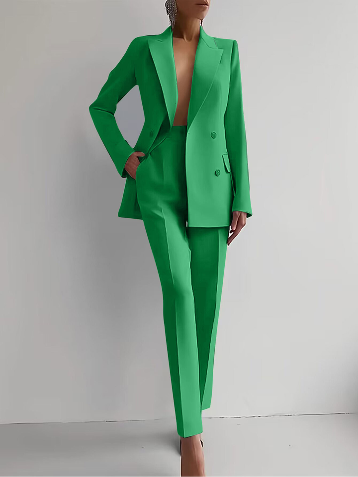 Power | Double-Breasted Blazer & Tailored Slim-Leg Trousers Set