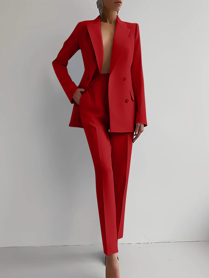 Power | Double-Breasted Blazer & Tailored Slim-Leg Trousers Set