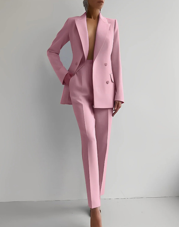 Power | Double-Breasted Blazer & Tailored Slim-Leg Trousers Set