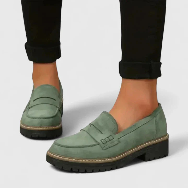 Rebecca | Women's Suede Chunky Sole Loafers for Effortless Everyday Style