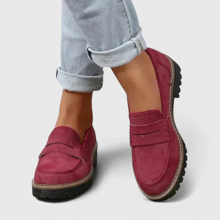 Rebecca | Women's Suede Chunky Sole Loafers for Effortless Everyday Style