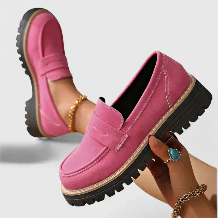 Rebecca | Women's Suede Chunky Sole Loafers for Effortless Everyday Style
