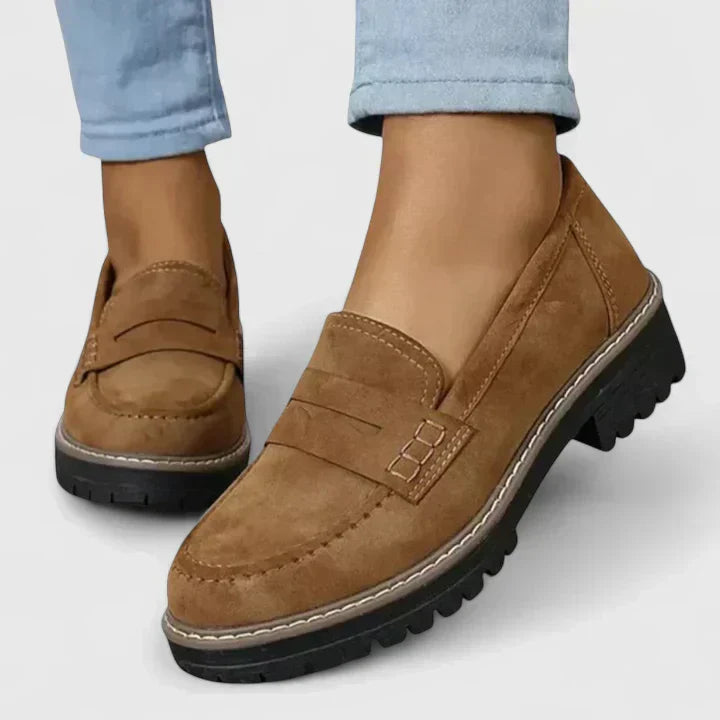 Rebecca | Women's Suede Chunky Sole Loafers for Effortless Everyday Style