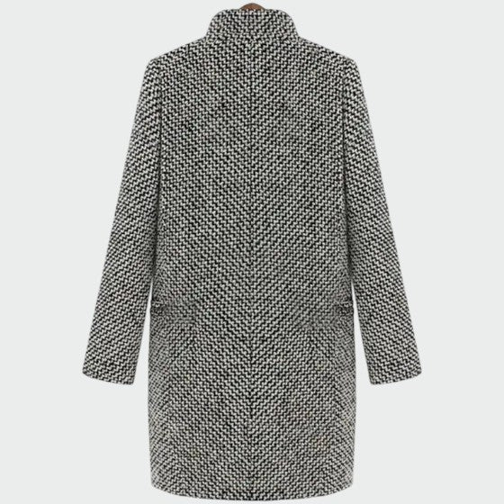 Lina | Women's Longline Tweed Winter Coat