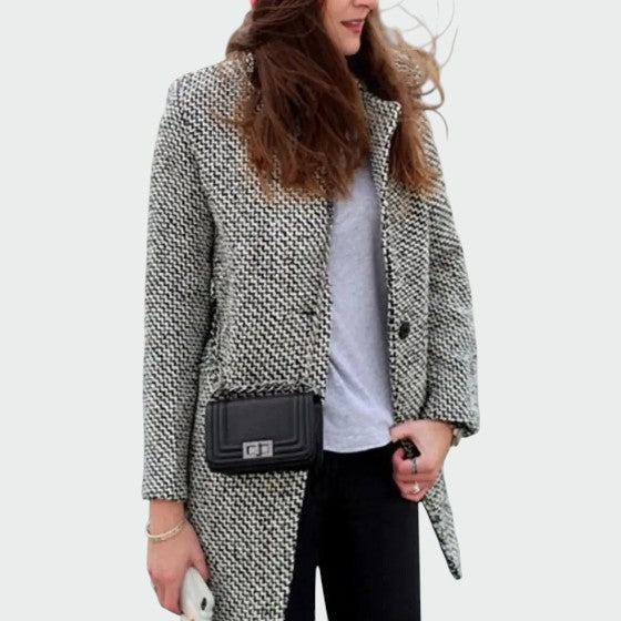 Lina | Women's Longline Tweed Winter Coat