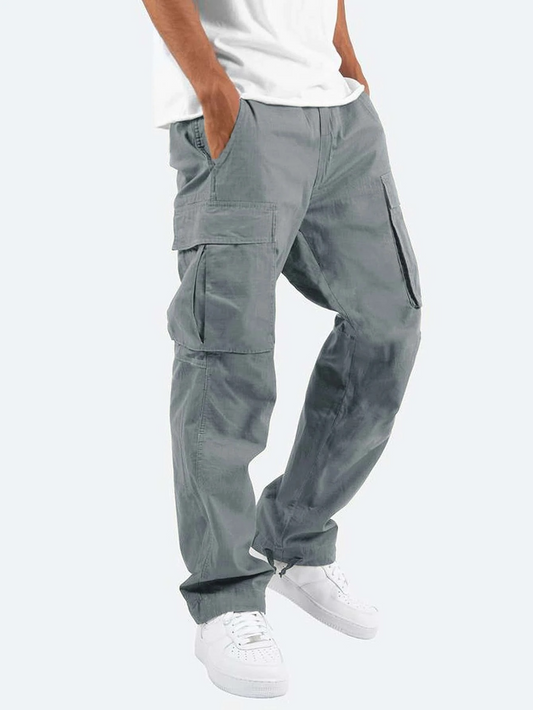 Alexander | Men's Black Cargo Relaxed Fit Trousers