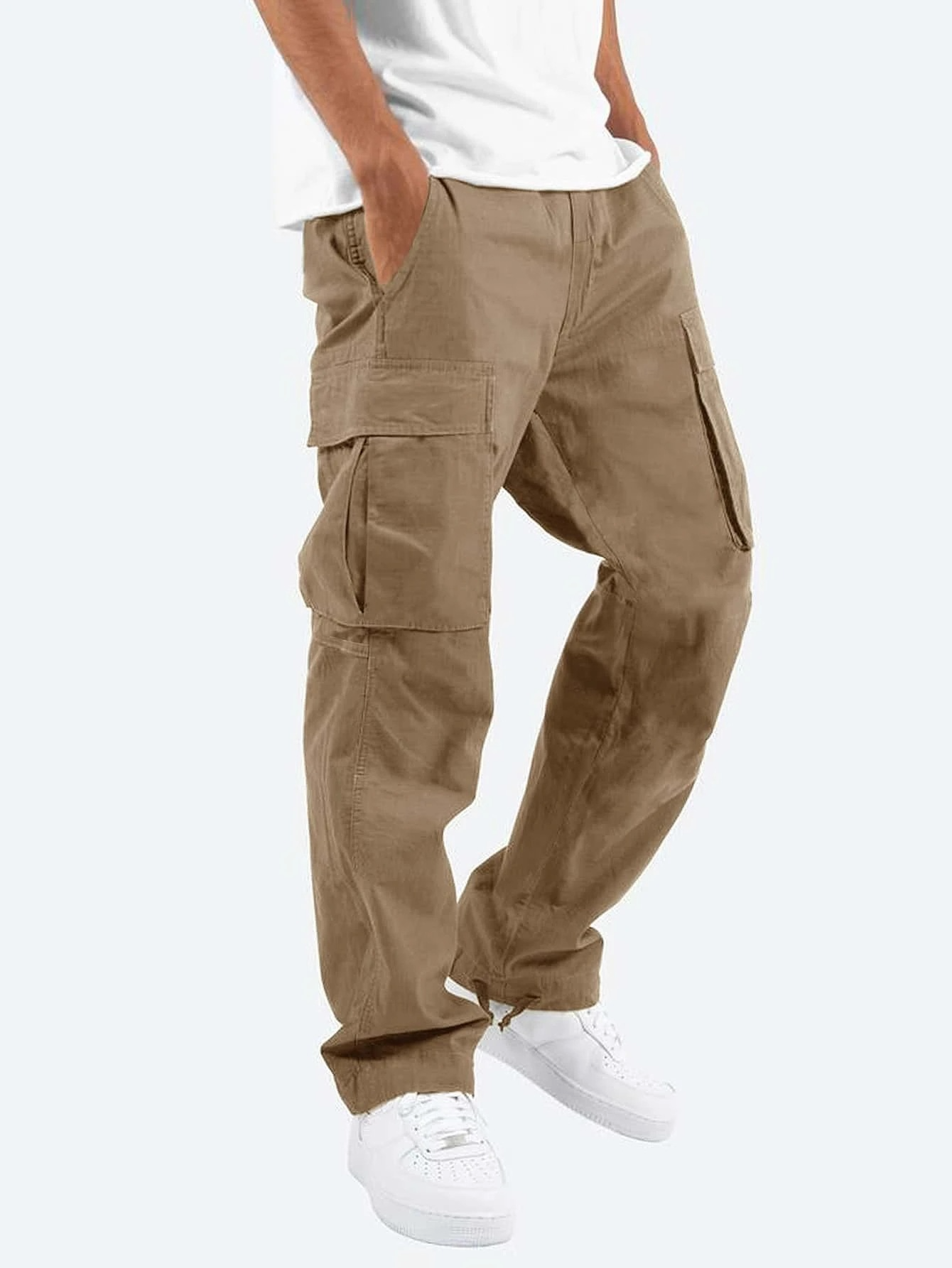 Alexander | Men's Black Cargo Relaxed Fit Trousers