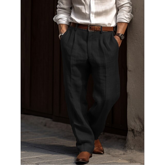 Julian | Men's Pleated Linen Trousers