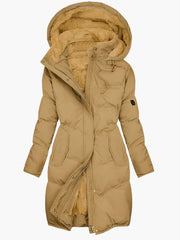 Cordelia | Women's Faux Fur Lined Hooded Longline Puffer Coat