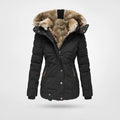 Sina | Faux Fur Hood Quilted Jacket