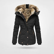 Sina | Faux Fur Hood Quilted Jacket
