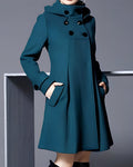 Isolde | Women's Hooded Double-Breasted Waterproof Coat