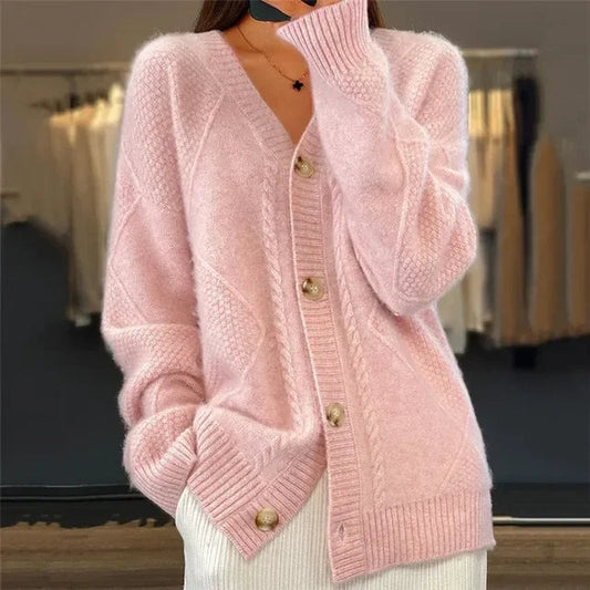 Kanita | Diamond Textured Knit Cardigan