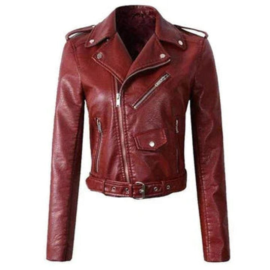Sienna | Women's Faux Leather Belted Jacket