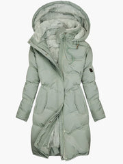 Cordelia | Women's Faux Fur Lined Hooded Longline Puffer Coat