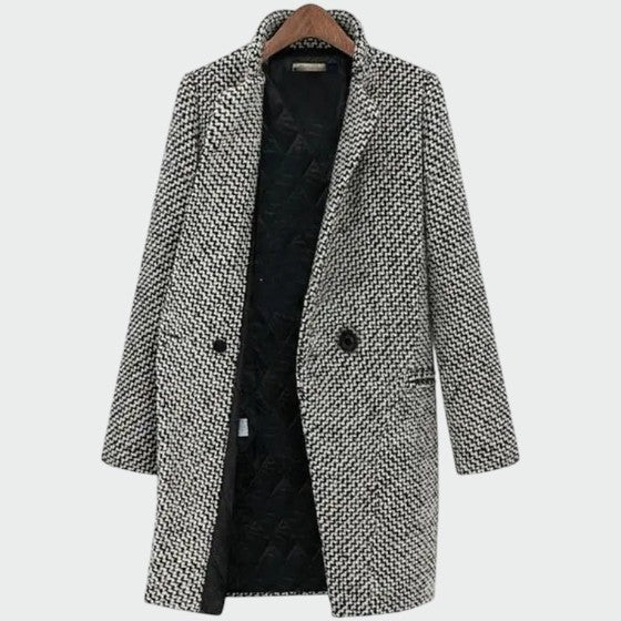 Lina | Women's Longline Tweed Winter Coat