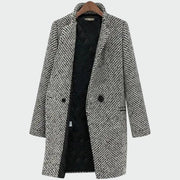 Lina | Women's Longline Tweed Winter Coat
