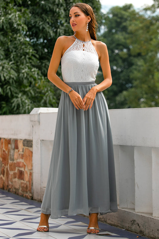 Eloise | Women's Halter Top & Maxi Skirt Co-ord Set for Effortless Elegance