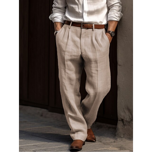 Julian | Men's Pleated Linen Trousers