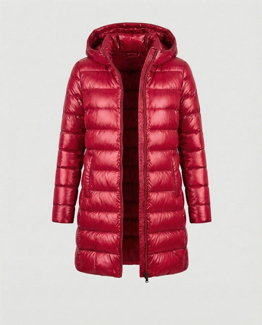 Elena | Women's Longline Hooded Puffer Jacket
