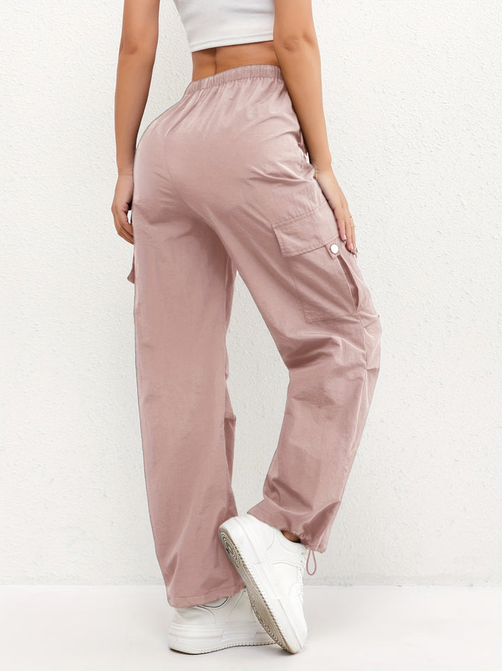 Nova | Drawstring Waist Parachute Cargo Trousers