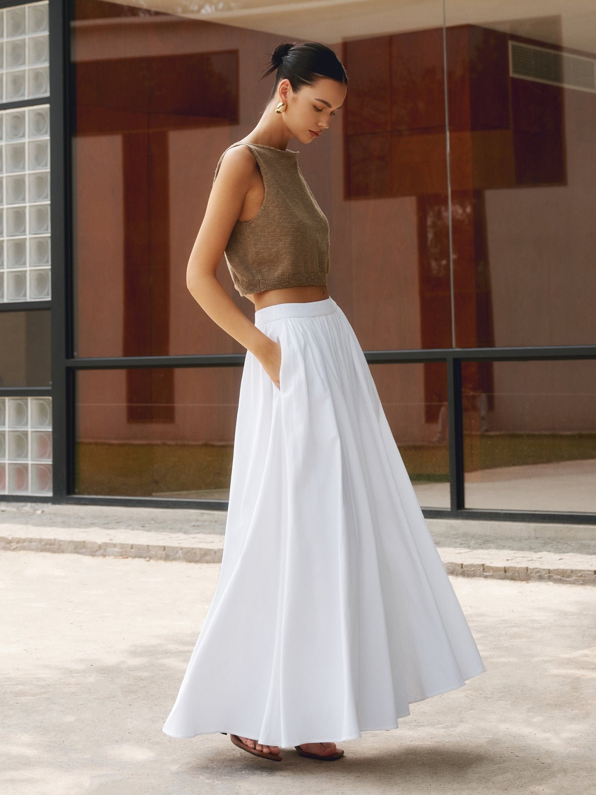 Olivia | Women's Ribbed Top & Maxi Skirt Co-ord Set for Effortless Style