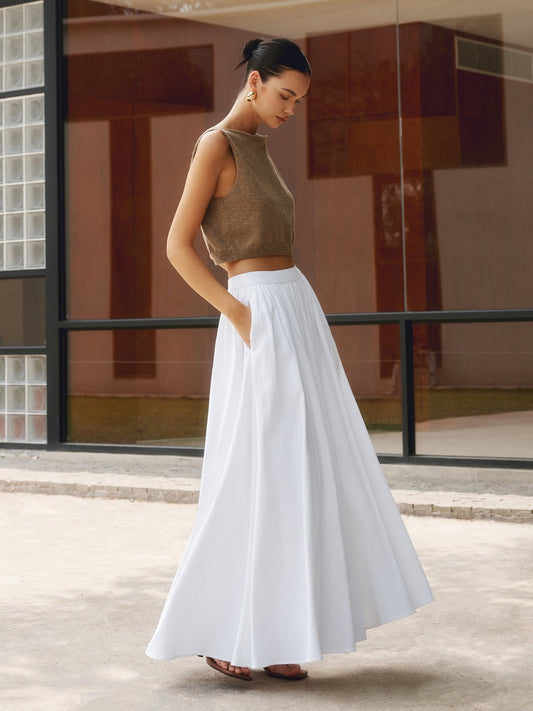 Olivia | Women's Ribbed Top & Maxi Skirt Co-ord Set for Effortless Style