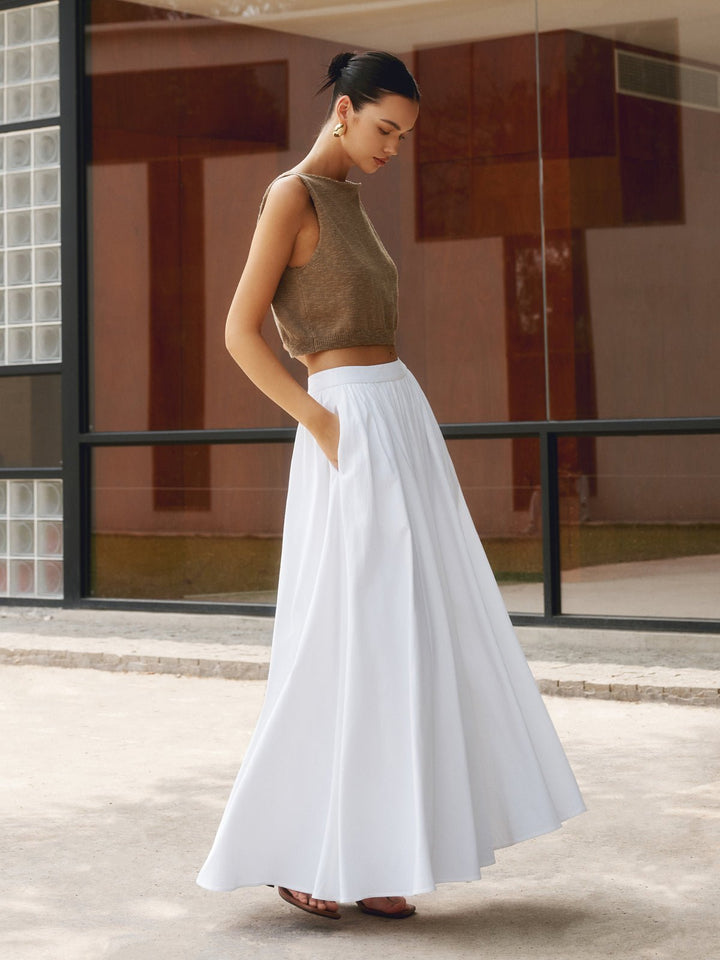 Alba | Crop Top & Full Circle Maxi Skirt Set