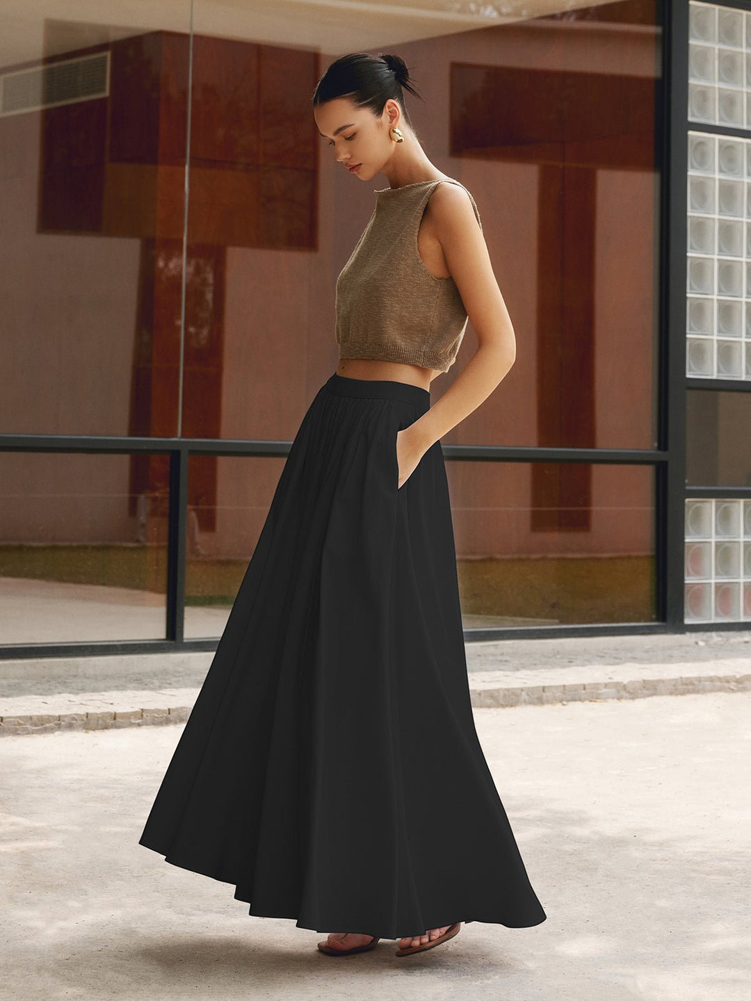 Alba | Crop Top & Full Circle Maxi Skirt Set