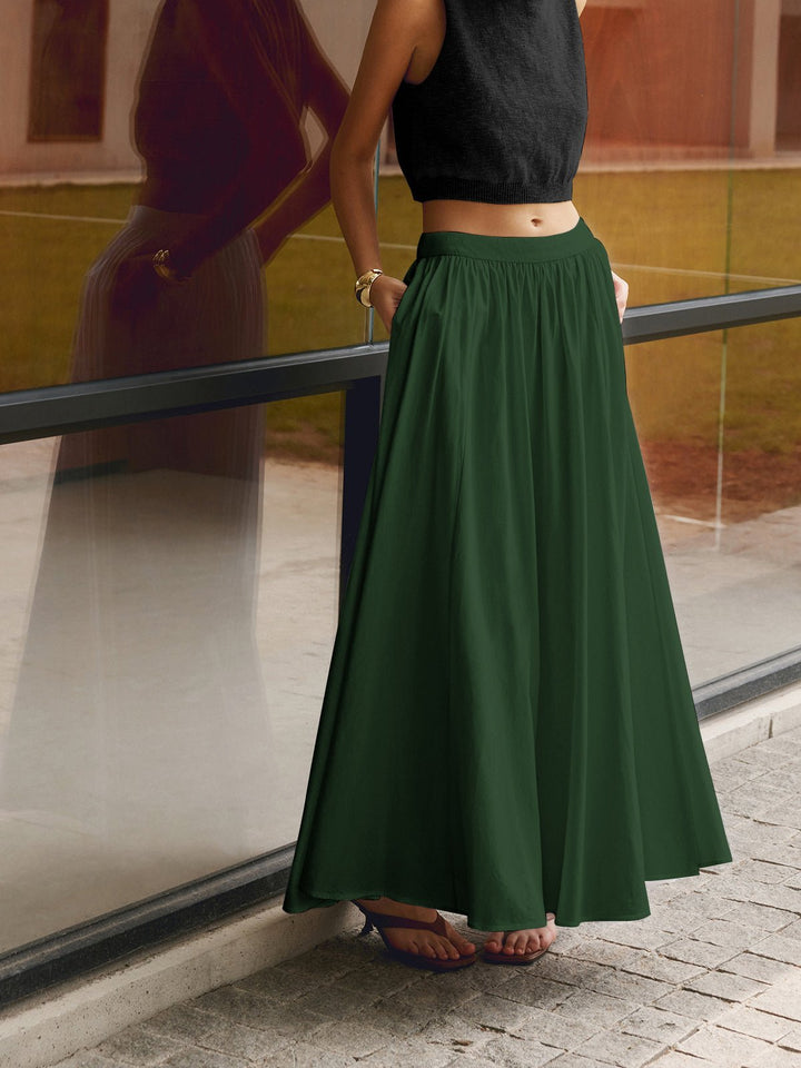 Alba | Crop Top & Full Circle Maxi Skirt Set