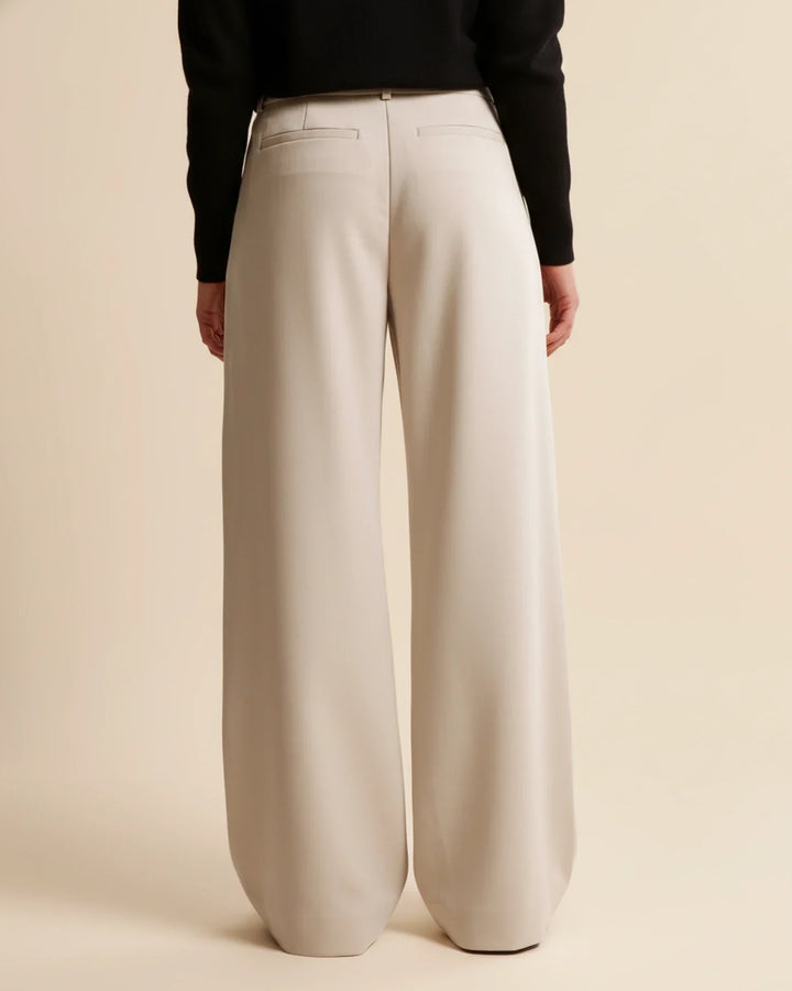 Sloane | High Waist Pleated Wide Leg Tailored Trousers
